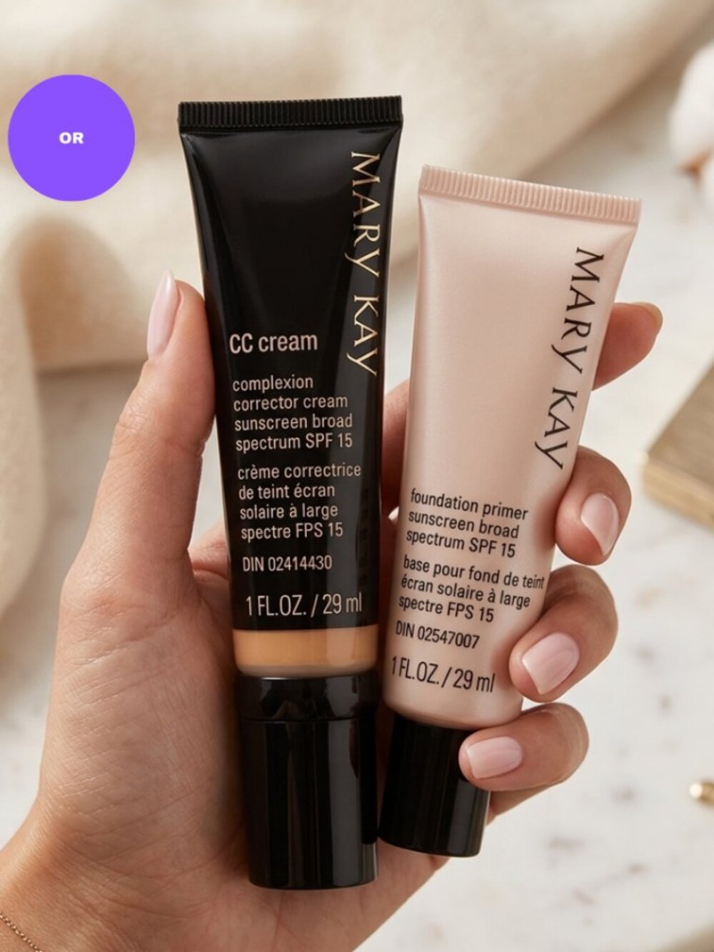Mary Kay® Foundation Primer Sunscreen Broad Spectrum SPF 15 & CC Cream Sunscreen